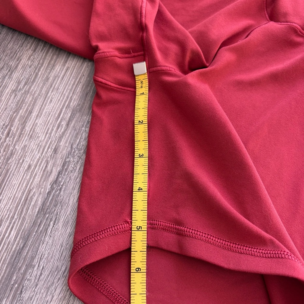 Aerie Women's Crimson Crossover High Rise Bike Shorts - Picture 6 of 6